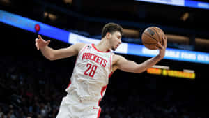 Alperen Sengun Houston Rockets Action Shot Wallpaper