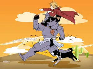 Alphonse Elric Standing Tall In Full Armor Wallpaper