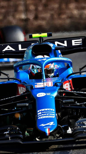 Alpine On Race Car Wing Wallpaper
