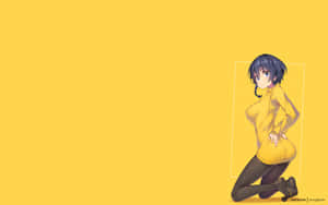 Alternative Art Girl In Yellow Wallpaper