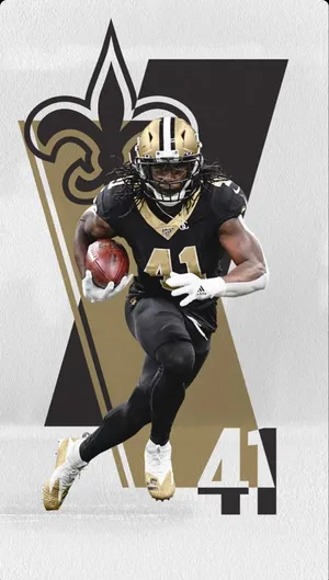 Alvin Kamara Celebrates After A Touchdown Wallpaper