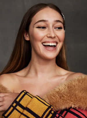 Alycia Debnam Carey Laughing Portrait Wallpaper