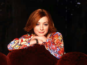 Alyson Hannigan Candid Portrait Wallpaper