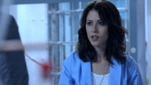 Amanda Crew Blue Blazer Concerned Expression Wallpaper