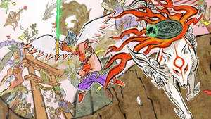 Amaterasu Okami And Tengu Wallpaper