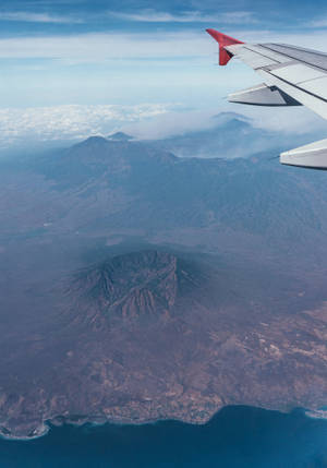 Amazing Aerial View Of Airplane Wing Wallpaper