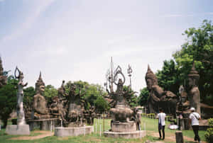 Amazing Buddha Park In Vientiane Wallpaper