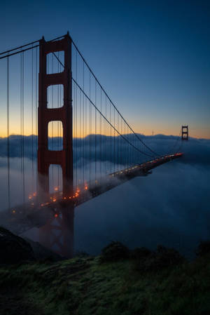 Amazing Foggy Bridge Wallpaper