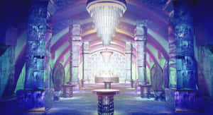 Amazing Ice Sculpture Bedroom In Ice Hotel Wallpaper