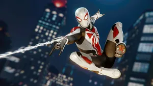 Amazing Spider-man White: Ready To Swing Into Action Wallpaper