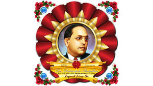 Ambedkar 4k Flower Frame Wallpaper