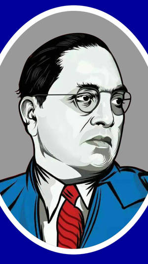 Ambedkar 4k Oval Frame Wallpaper