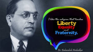 Ambedkar 4k Speech Bubble Quote Wallpaper