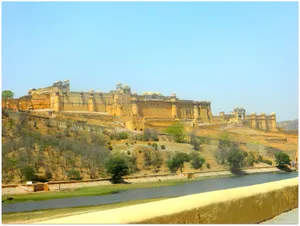 Amer Fort From A Distance Wallpaper