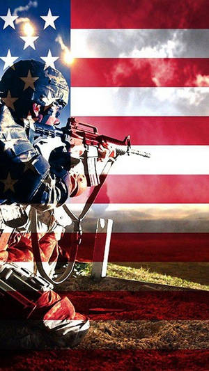 America Iphone Soldier Image Wallpaper