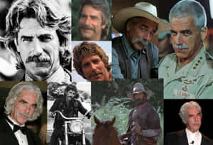 American Actor Sam Elliott Collage Wallpaper