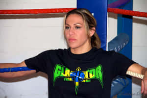 American Athlete Cris Cyborg Candid Medium Shot Wallpaper