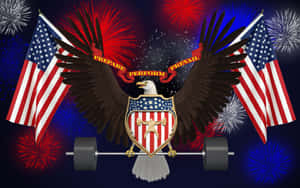 American Bald Eagle Patriotic Military Graphic Art Wallpaper