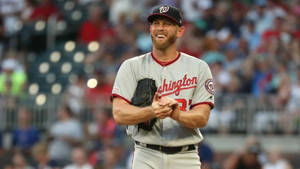 American Baseball Pitcher Stephen Strasburg Happy Wallpaper