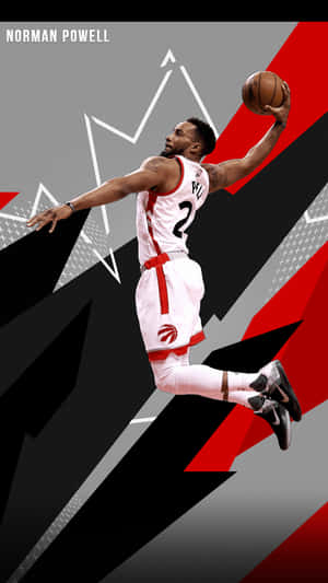 American Basketball Player Norman Powell Digital Art Wallpaper