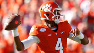 American College Quarterback Deshaun Watson Clemson Tigers Football Wallpaper