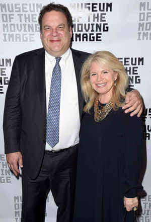 American Comedian, Jeff Garlin, Wearing A Classic Black Suit. Wallpaper