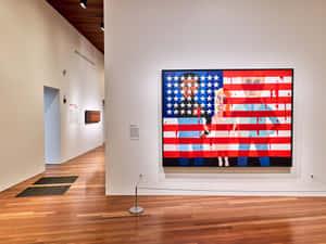 American Flag Art Exhibit De Young Museum Wallpaper