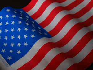 American Flag Closeup Waves Wallpaper