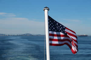 American Flag Ocean Breeze.jpg Wallpaper