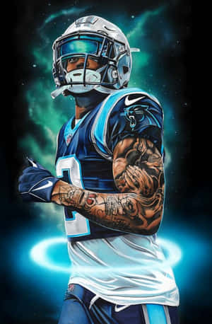 American Football Athlete Dj Moore Digital Art Wallpaper