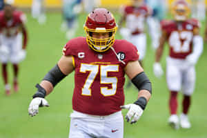 American Football Guard Brandon Scherff Medium Angle Shot Wallpaper