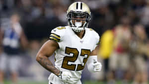 American Footballer Marshon Lattimore Thumbs Up Wallpaper