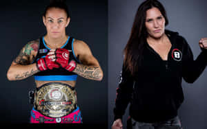 American Martial Arts Fighters Cris Cyborg And Cat Zingano Illustration Wallpaper