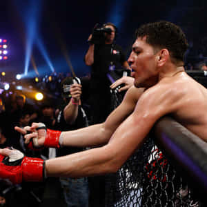 American Mixed Martial Artist Nick Diaz Giving The Finger Wallpaper