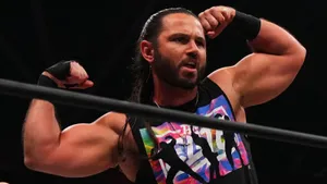American Professional Wrestler Matt Jackson Showcasing His Signature Flexing Pose. Wallpaper