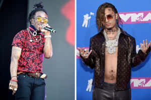 American Rapper, Lil Pump, With A Money Bag Wallpaper