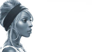 American Singer Mary J. Blige Landscape Aesthetic Wallpaper