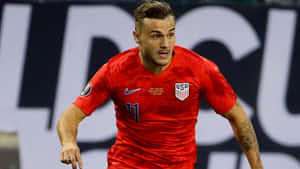 American Soccer Player Jordan Morris During Usmnt Gold Cup 2019 Wallpaper