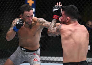 American Ufc Fighter Frankie Edgar Versus Pedro Munhoz Bloody Match Wallpaper