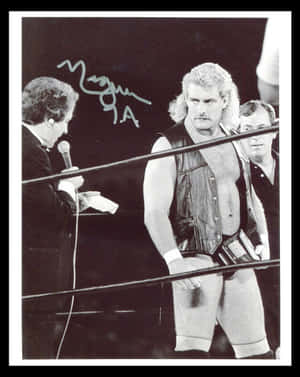 American Wrestler Magnum Ta Old Age Signed Portrait Wallpaper