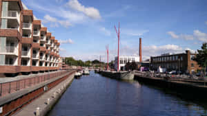 Amersfoort Waterfront Scenery Wallpaper