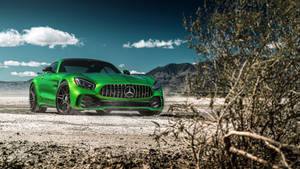 Amg Gt R Dark Green Sky Wallpaper