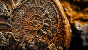 Ammonite Fossil Closeup Wallpaper