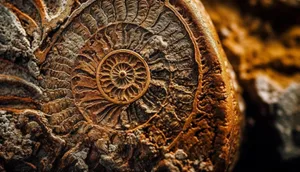 Ammonite Fossil Closeup Wallpaper