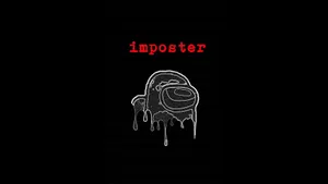 Among Us Black Imposter Wallpaper