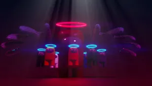 Among Us Cool Space Crewmates Meeting Wallpaper