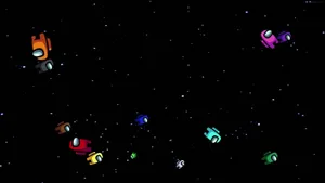 Among Us Desktop Crewmates In Space Wallpaper