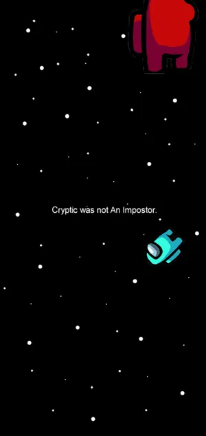 Among Us Galaxy Cryptic Was Not An Impostor Wallpaper