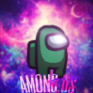 Among Us Galaxy Dark Green Character Wallpaper