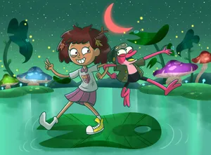 Amphibia Lily Pads Wallpaper